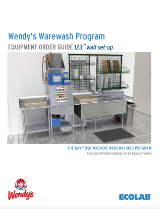Picture of Wendy's Warewash Install Program 123" Wall Set Up Brochure