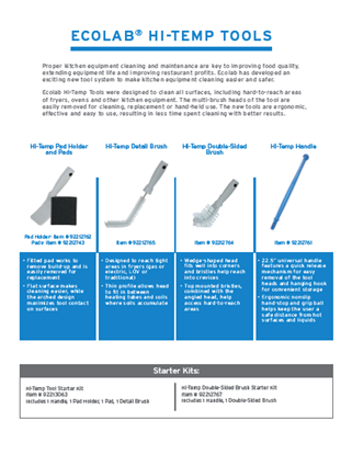 Ecolab Hi-Temp Tools