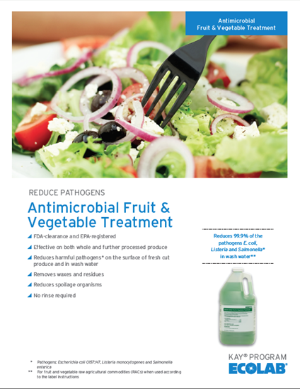 Picture of Antimicrobial Fruit & Vegetable Treatment Sell Sheet