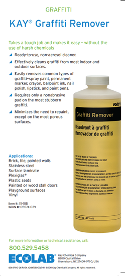 Picture of Kay Graffiti Remover Info Card