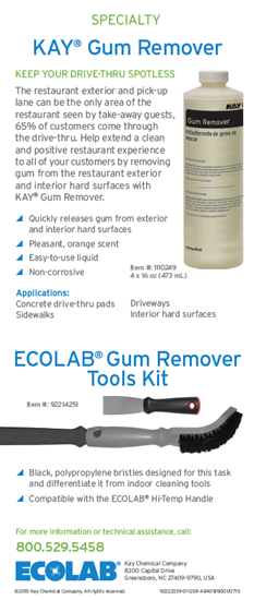 Picture of Kay Gum Remover and Gum Remover Tool Kit Info Card