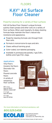Picture of Kay All Surface Floor Cleaner Info Card