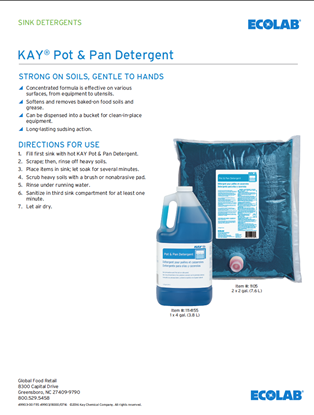 Picture of FRS Pot and Pan Detergent Sell Sheet