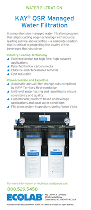 Picture of QSR Managed Water Filtration Program Info Card