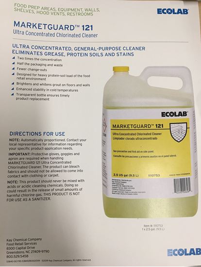 Picture of MARKETGUARD 121 Ultra Concentrated Chlorinated Cleaner Sell Sheet