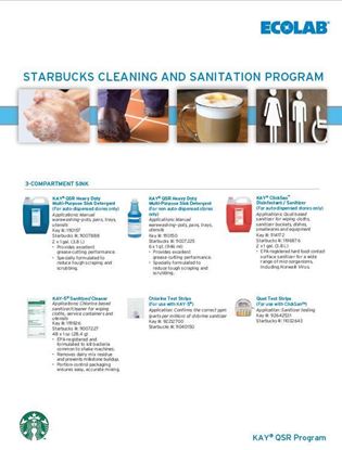 Picture of Starbucks Product Guide Brochure